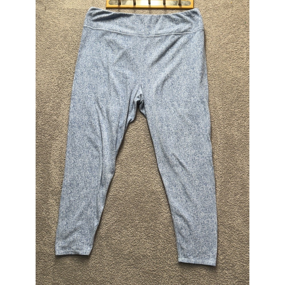 ClimateRight Cuddl Duds 3X‎ Stretch Fleece Leggings Blue Thermal Warm Soft